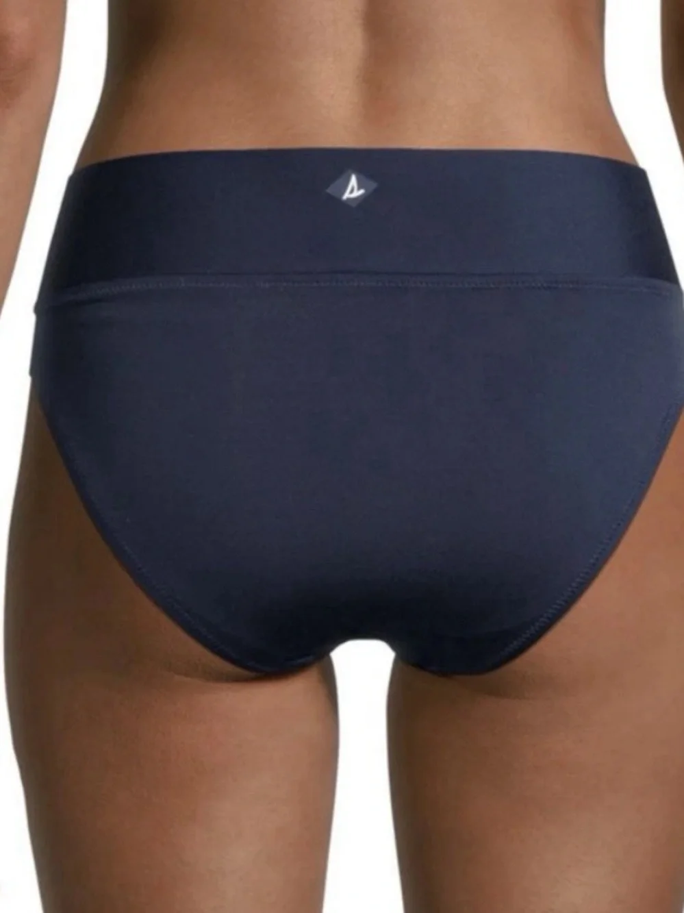 Sperry High-Waist Solid Swim Bottoms in Navy EUC sz L